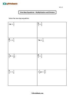 One-Step Equations with Fractions | Multiplication and Division