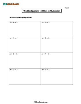 One-Step Equations with Integers | Addition and Subtraction