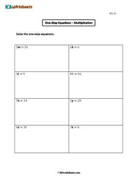 One-Step Multiplication Equations with Integers