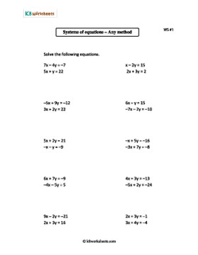 Solving Systems of Equations | Any Method 1