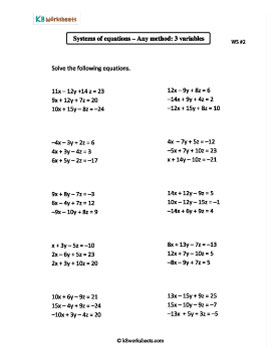 Solving Systems of Equations with 3 Variables | Any Method 2