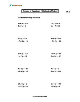 Solving Systems of Equations by Elimination Method 2