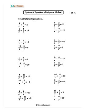 Solving Systems of Equations | Reciprocal Method 2