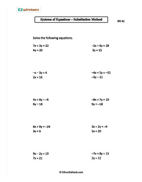 Solving Systems of Equations | Substitution Method 2