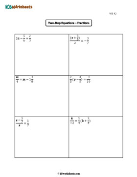 Two-Step Equations with Fractions 2