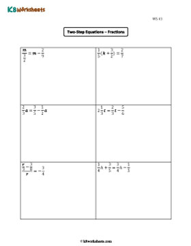 Two-Step Equations with Fractions 3