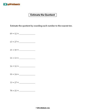 Estimate the Quotient to the Nearest Ten | Level 1