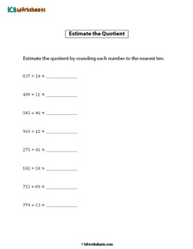 Estimate the Quotient to the Nearest Ten | Level 2