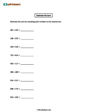 Estimate the Sum to the Nearest Ten | Level 2