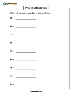 Writing Prime Factors of Numbers | 26 to 50