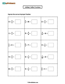 Expressing Sums as Improper Fractions