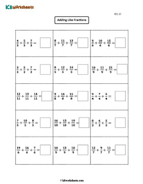 Adding Three Like Fractions | Improper 1