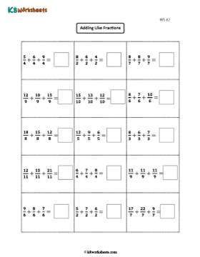 Adding Three Like Fractions | Improper 2