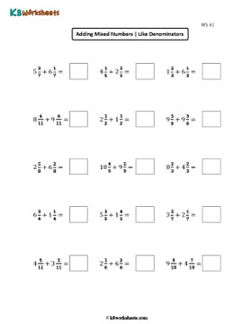 Adding Mixed Numbers | Like Denominators 2