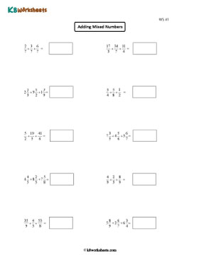 Adding Fractions and Mixed Numbers | Three Terms 1