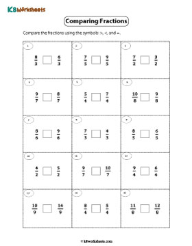 Comparing like Fractions | Improper