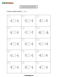 Comparing Mixed Numbers