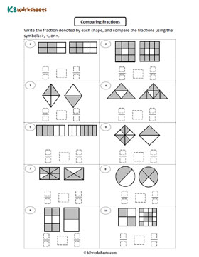 Comparing Shapes | Unlike Fractions