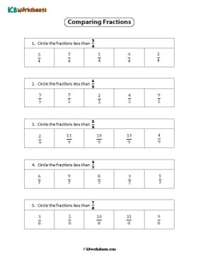 Circle the Smaller Fractions | Multiple Response