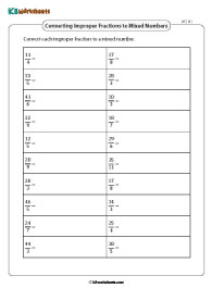 Improper Fractions and Mixed Numbers