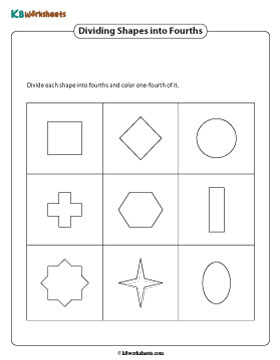 Dividing Shapes into Quarters