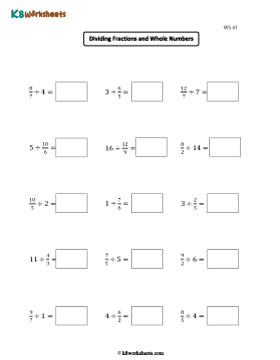 Dividing Improper Fractions and Whole Numbers 1