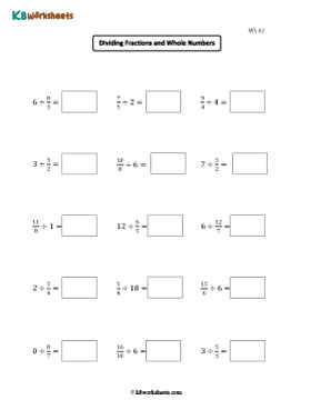 Dividing Improper Fractions and Whole Numbers 2