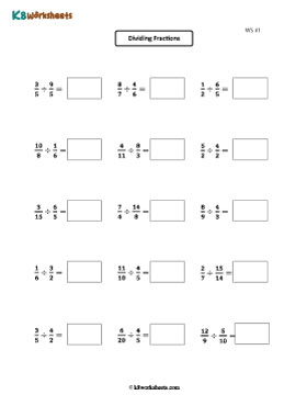 Dividing Proper and Improper Fractions 1