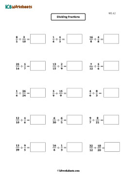 Dividing Proper and Improper Fractions 2