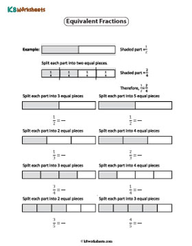 Writing Equivalent Fractions Using Tape Diagrams