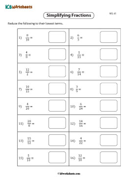 Simplifying Fractions | Mixed Review 1