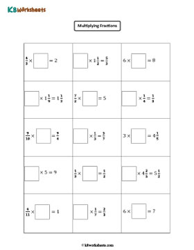 Finding Missing Improper Fractions