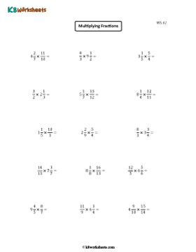 Multiplying Improper Fractions and Mixed Numbers 2