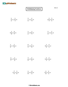 Multiplying Proper Fractions and Mixed Numbers 1