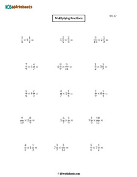 Multiplying Proper Fractions and Mixed Numbers 2