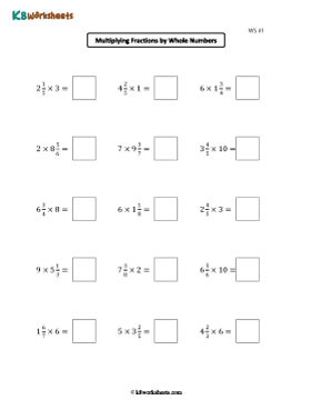 Multiplying Mixed Numbers and Whole Numbers 1