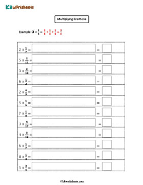 Multiplying Fractions Using Repeated Addition