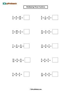 Multiplying Three Proper Fractions