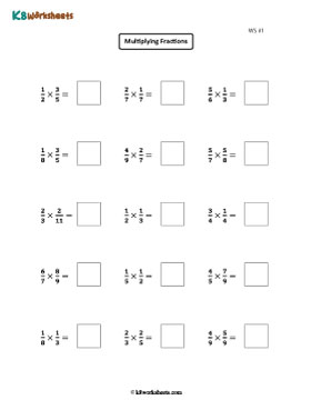 Multiplying Two Proper Fractions 1