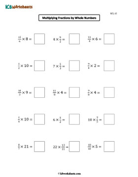 Multiplying Improper Fractions and Whole Numbers 1