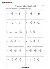 Arranging Mixed Numbers