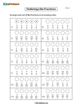 Numbering Like Fractions in Ascending Order 2