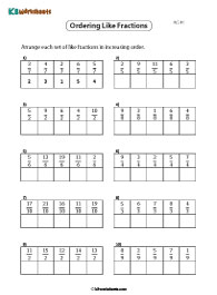 Ordering Fractions