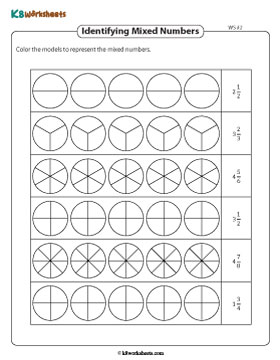 Identifying Mixed Numbers | Pie Models 2