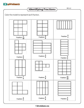 Coloring Parts to Show Fractions 2