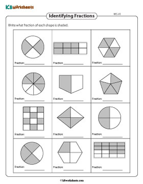 Identifying Fractions from Shapes 1