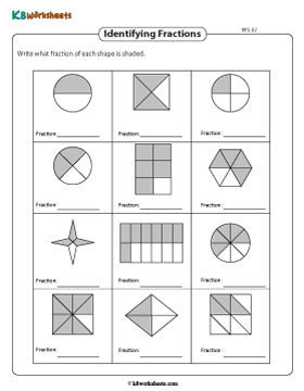 Identifying Fractions from Shapes 2