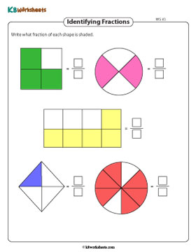 Identifying Fractions from Shapes 3