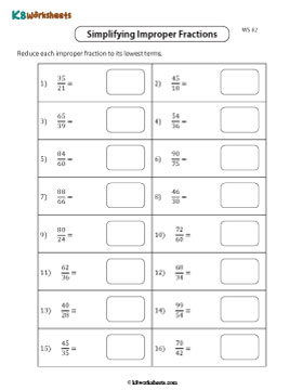 Simplifying Improper Fractions 2