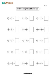 Subtracting Mixed Numbers